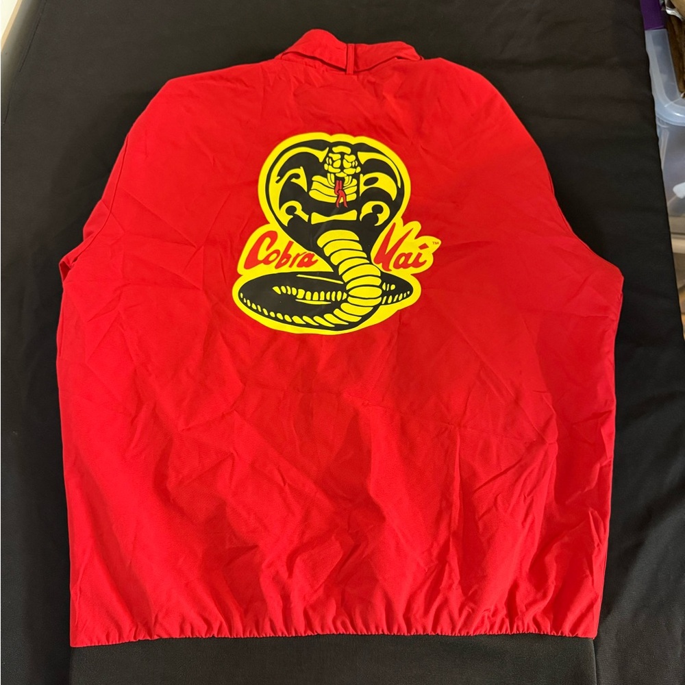 Red Bomber Jacket with Cobra Patch - image 2